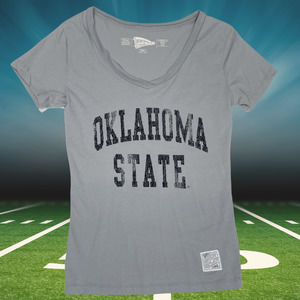 OSU Cowboys SMALL T-Shirt Oklahoma State Big Graphic College Team Womens Tee